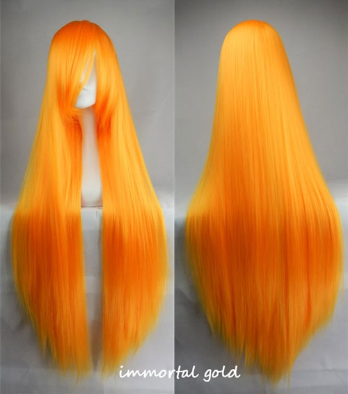 thumbnail image 2 of 100cm Long Straight Cosplay Wig Anime Compatible Universal Omnipotent 2 of 10