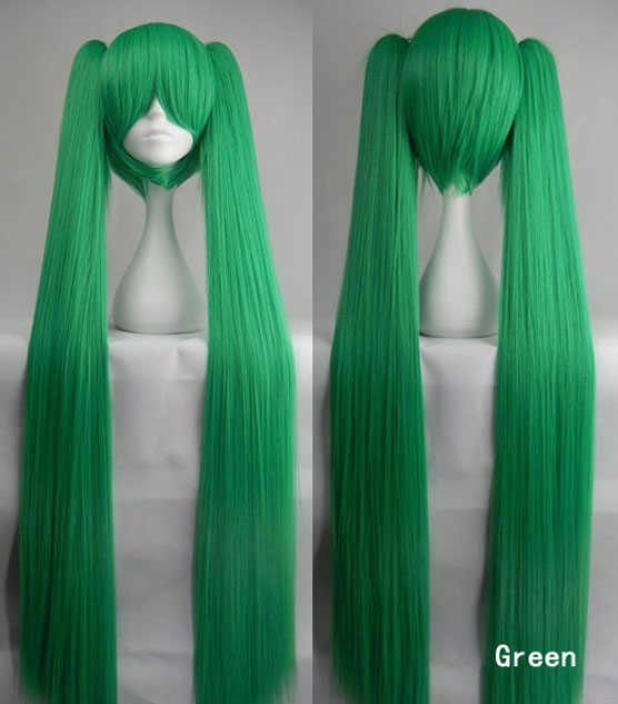 Cosplay 120cm Vocaloid Hatsune Miku Show Hair Wigs Wig Cap Anime Clothes Party