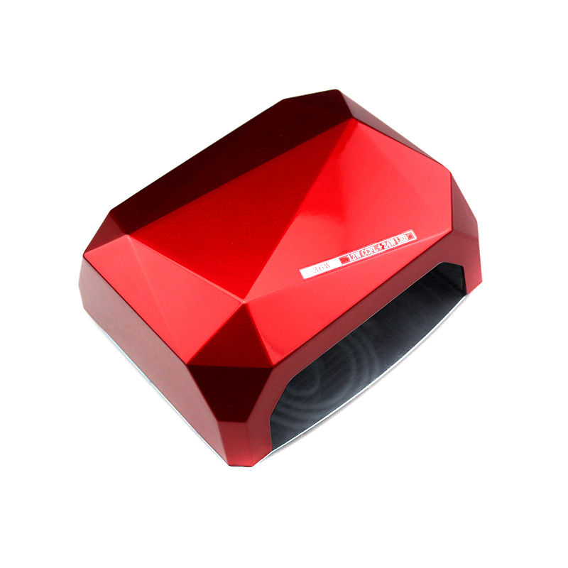 18W / 36W LED CCFL Nail Dryer Diamond Shaped Quick Curing Lamp Machine F UV Gel Nail Polish - Red