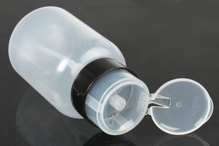 210ml Portable nail art pump dispenser polish remover plastic empty bottle