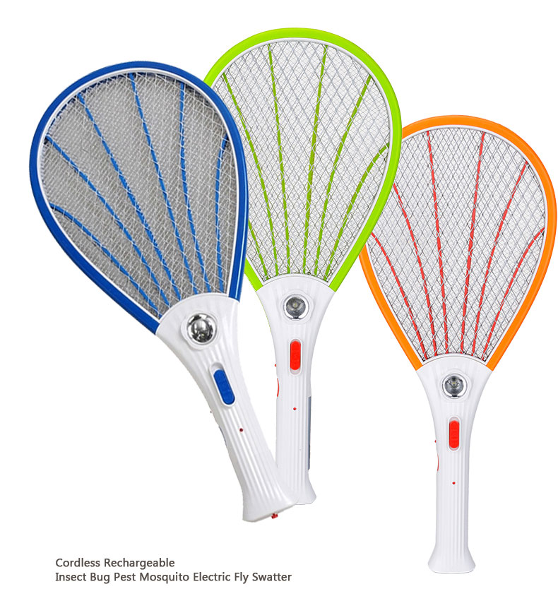 Cordless Rechargeable Insect Bug Pest Mosquito Electric Fly Swatter