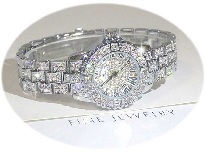 Ladies fashion exquisite full diamond sparkling watch