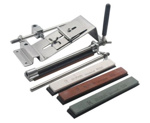 Professional Kitchen Fix-angle Sharpening Knife Sharpener System 4 Stones