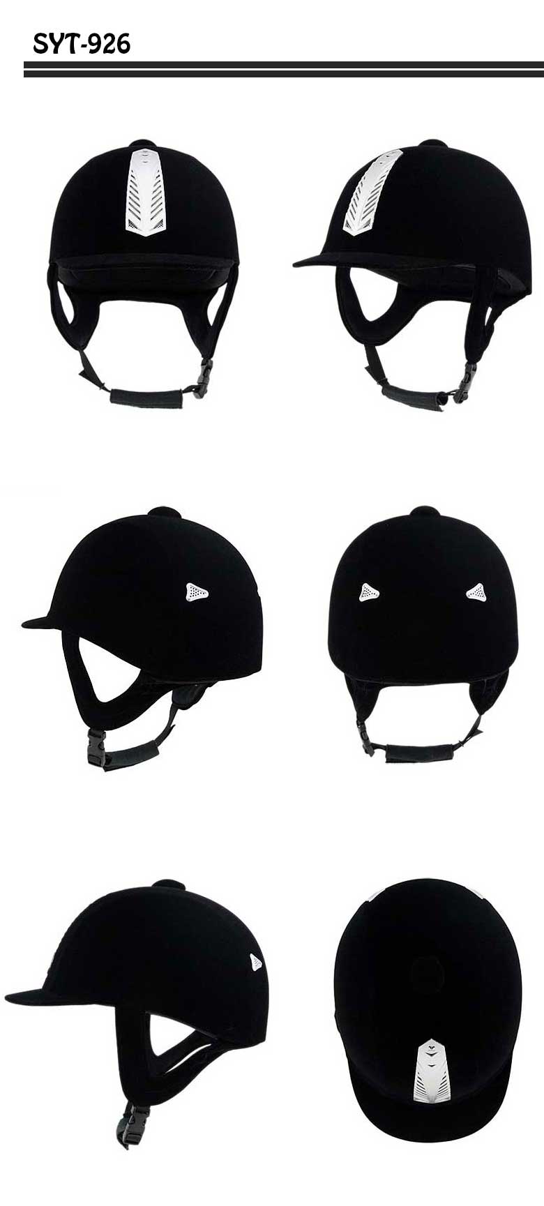 Velvet Equestrian Horse Riding Helmet Sport Safety Protection Gear Hats Kit