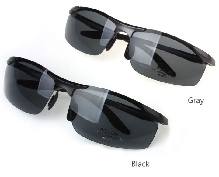Half Frame Sunglasses Aluminum magnesium Alloy Frame Polarized Sunglasses 2082