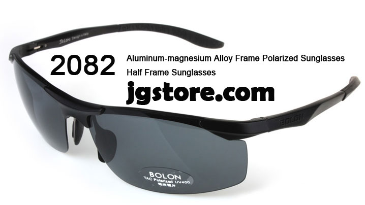 Half Frame Sunglasses Aluminum magnesium Alloy Frame Polarized Sunglasses 2082 2