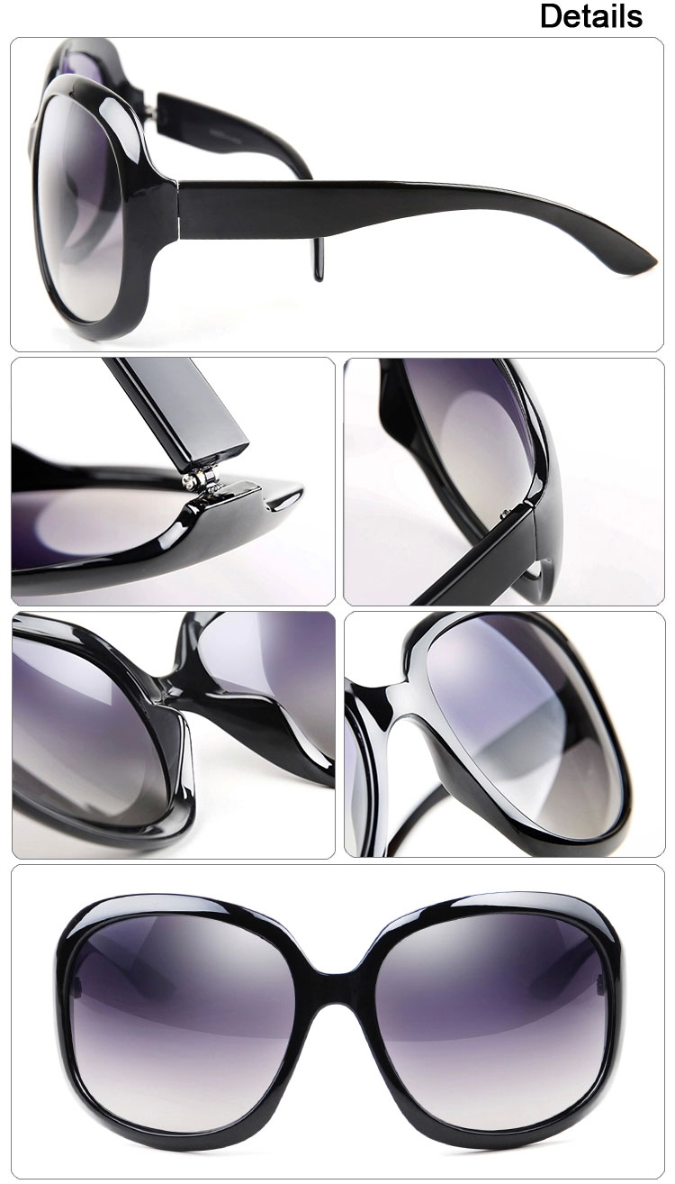 Purple Wine White Brown Black Retro Oversized Sunglasses Details