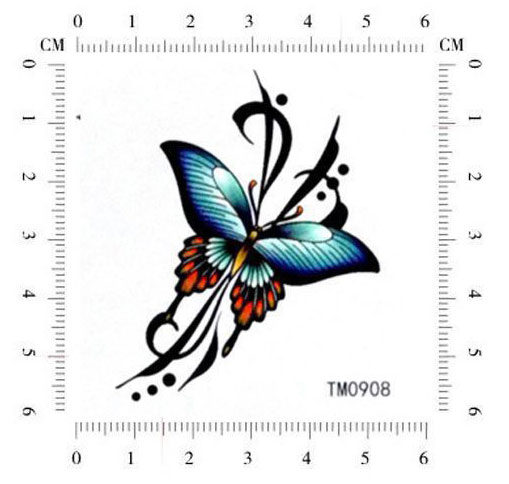 ladies butterfly temporary tattoos size
