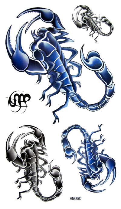 scorpion temporary tattoo body art