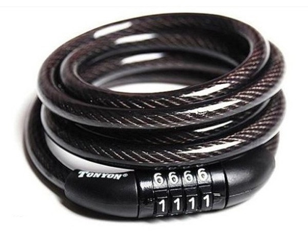 New High Quality Bicycle Bike 4 Digit Combination Steel Cable Lock
